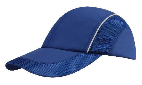 Headwear-Headwear Spring Woven Fabric with Mesh to Side Panels and Peak-Royal/White / Free Size-Uniform Wholesalers - 6