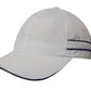 Headwear-Headwear Microfibre Sports Cap with Piping and Sandwich Cap-White/Navy / Free Size-Uniform Wholesalers - 6