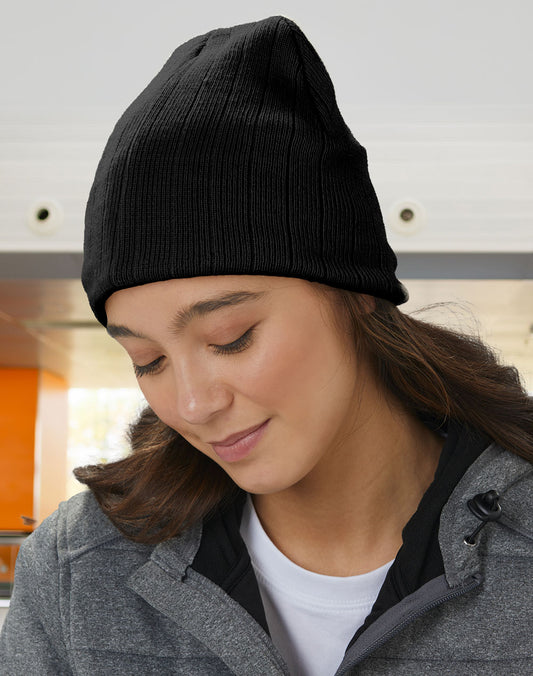 Winning Spirit Cable Knit Beanie With Fleece Head Band Caps (CH64)