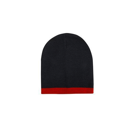 Headwear Roll Down Two Tone Acrylic Beanie - Toque Hat (4188)